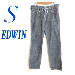 エドウィン(EDWIN)のEDWIN エドウィン　ブルー　グレー　ワイドパンツ　シャンブレー　カジュアル(デニム/ジーンズ)