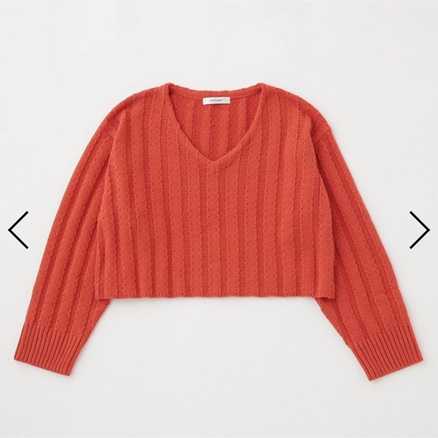 moussy(マウジー)の【美品】MOUSSY CROPPED V/N SWEATER レディースのトップス(ニット/セーター)の商品写真