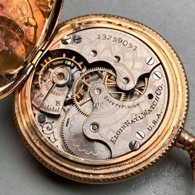 新着 エルジン 手巻 ハンター 【動作品】エルジン ELGIN ELGIN 懐中