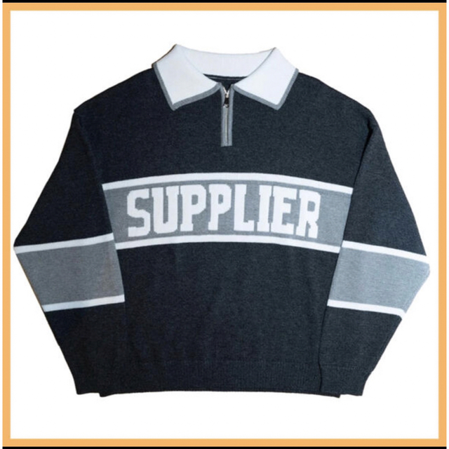 SUPPLIER College Logo Knit 【保存版】 8415円 www.gold-and-wood.com