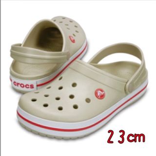 クロックス(crocs)の新品 23cm クロックス クロックバンド スタッコメロン(サンダル)