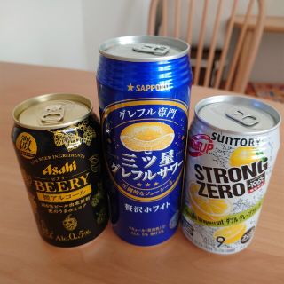 アサヒ(アサヒ)の[期間限定出品]アルコール　3点　ビアリー　グレフルサワー　ストロングゼロ(ビール)