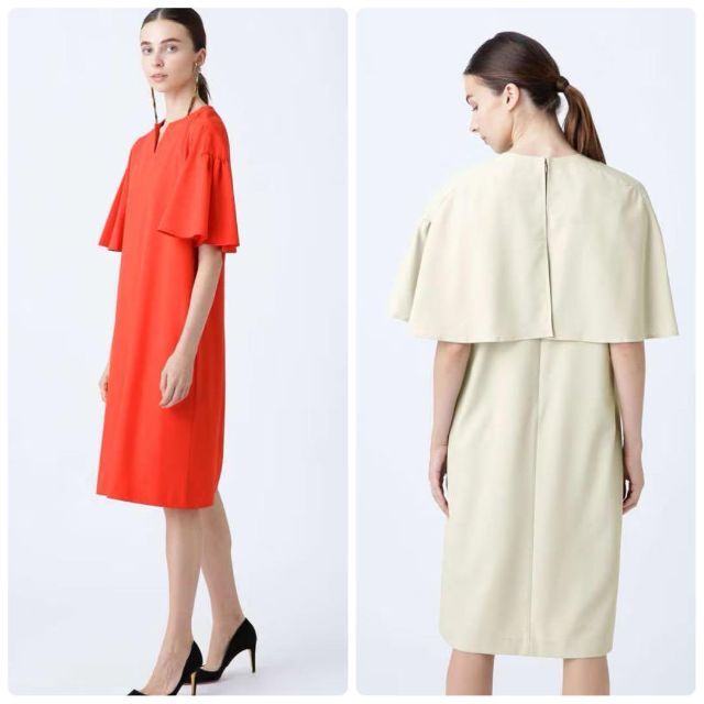 極美品】ADORE スーパードライジョーゼットワンピース フレアスリーブ