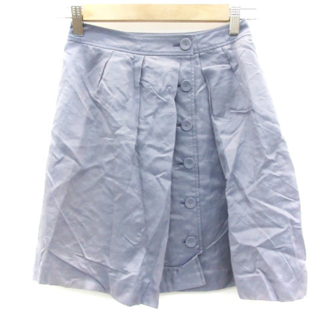 kumikyoku（組曲）(クミキョク)のクミキョク 組曲 ボタンダウンスカート フレアスカート ミニ丈 S1 紫 レディースのスカート(ミニスカート)の商品写真