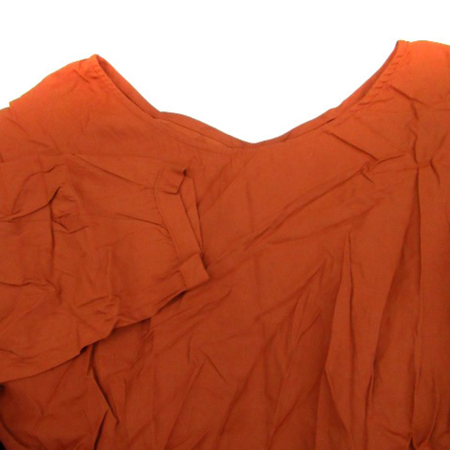 mystic(ミスティック)のミスティック ブラウス カットソー ラウンドネック 長袖 F オレンジ レディースのトップス(シャツ/ブラウス(長袖/七分))の商品写真