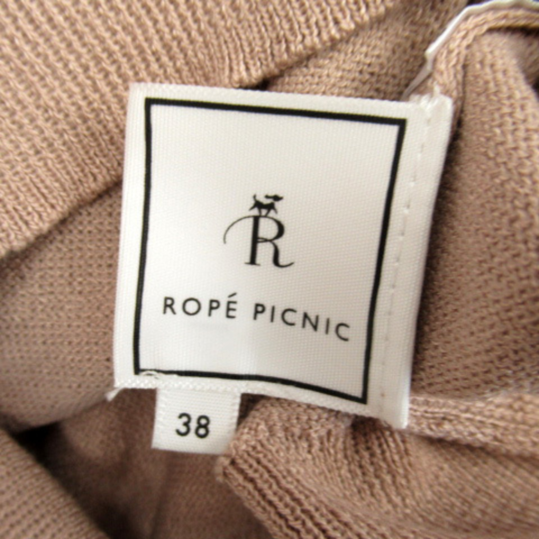 Rope' Picnic(ロペピクニック)のロペピクニック ニット カットソー 長袖 Vネック シースルー プリーツ 38 レディースのトップス(ニット/セーター)の商品写真