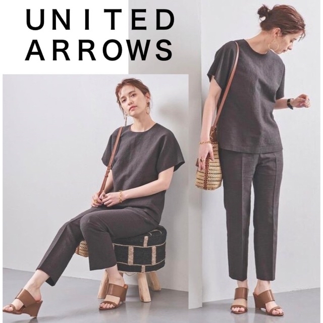 UNITED ARROWS(ユナイテッドアローズ)の未使用ユナイテッドアローズスラブジャガードセットアップ38パンツプルオーバー レディースのレディース その他(セット/コーデ)の商品写真