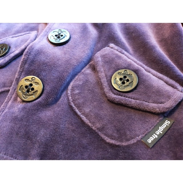 ベルベット ベロアジャケット 紫色 キッズ/ベビー/マタニティのベビー服(~85cm)(ジャケット/コート)の商品写真