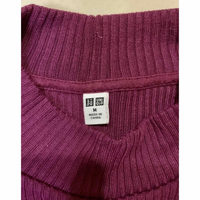 UNIQLO(ユニクロ)の【冬物セール！】レディースニット　薄手ニット　ワインレッド レディースのトップス(ニット/セーター)の商品写真