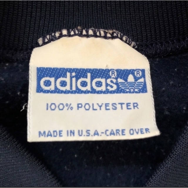 adidas(アディダス)の80s🇩🇪adidas トラックジャケット M 刺繍トレファイル ネイビー メンズのトップス(ジャージ)の商品写真