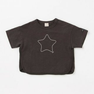 プティマイン(petit main)の【新品・未使用】プティマイン 星ステッチTシャツ 120cm チャコール(Tシャツ/カットソー)