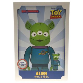 メディコムトイ(MEDICOM TOY)のMEDICOM TOY メディコムトイ BE@RBRICK TOY STORY ALIEN 100% & 400% ベアブリック トイストーリー エイリアン フィギュア グリーン(その他)