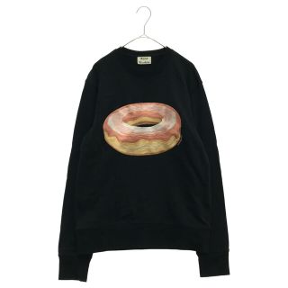 アクネストゥディオズ(Acne Studios)のAcne Studios アクネ スティディオス CASEY DONUT ドーナッツデザインクルーネックスウェットトレーナー レディース ブラック 2HL163(スウェット)