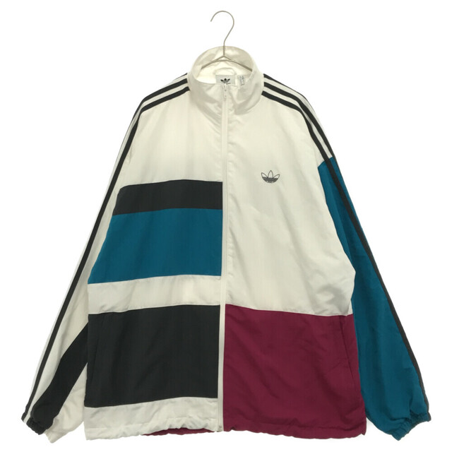 adidas アディダス Asymm Track Jacket フロントロゴ刺繍 ナイロントラックジャケット マルチ ED6242