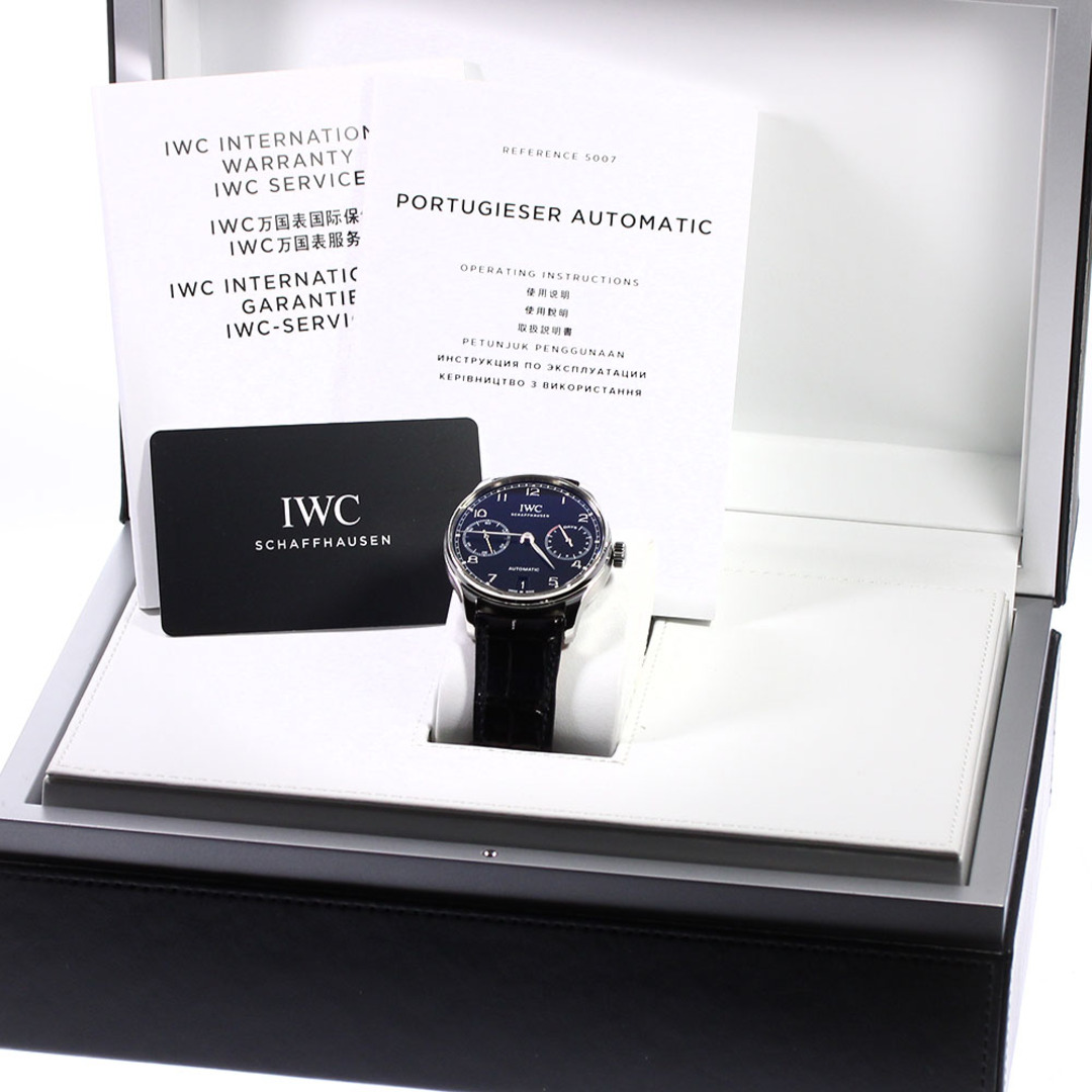 ★内箱・保証書付き【IWC SCHAFFHAUSEN】IWC ポルトギーゼ オートマティック 7デイズ デイト IW500703 自動巻き メンズ_738402