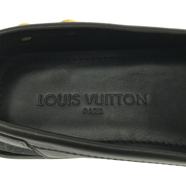 LOUIS VUITTON ルイヴィトン ベルトストラップ付 モノグラム ドライビングシューズ ローファー TD1024 ブラック 5