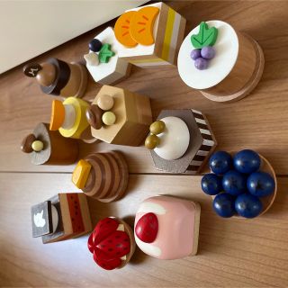 ままごと 木製 木のおもちゃ ミラン プチフール 廃盤 レア ケーキ-