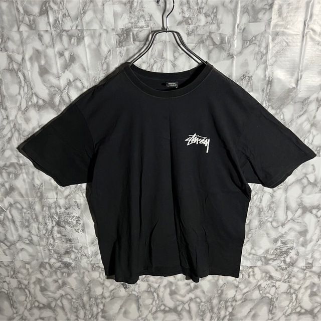 【メキシコ製】ステューシー バックプリント デカロゴ 半袖Tシャツ フラワー