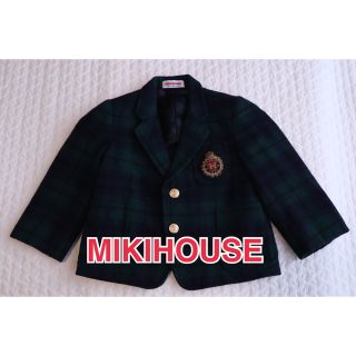 ミキハウス(mikihouse)のMIKIHOUSE ミキハウス  チェック　ジャケット　ウール93cm(ジャケット/上着)