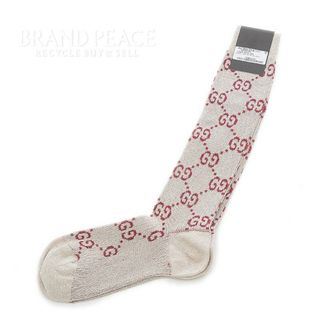 GUCCI GG ロゴ ラメソックス 靴下 グレー-