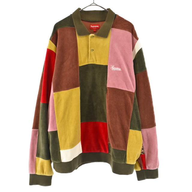 Supreme - SUPREME シュプリーム 20AW Patchwork Velour L/S Polo ...