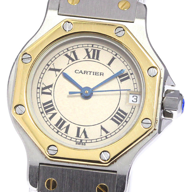 CARTIER】カルティエ サントスオクタゴン SM デイト クォーツ ...