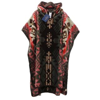 ポーラー(POLeR)のポーラー ペンドルトン JACQUARD PONCHO フード ピンク グレー (登山用品)