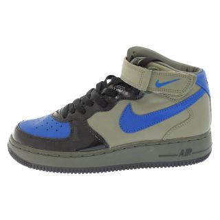 ナイキ(NIKE)のNIKE ナイキ 観賞用 AIR FORCE 1 MID エアフォースワン ハイカットスニーカー カーキ ブルー US8.5 311014-141(スニーカー)