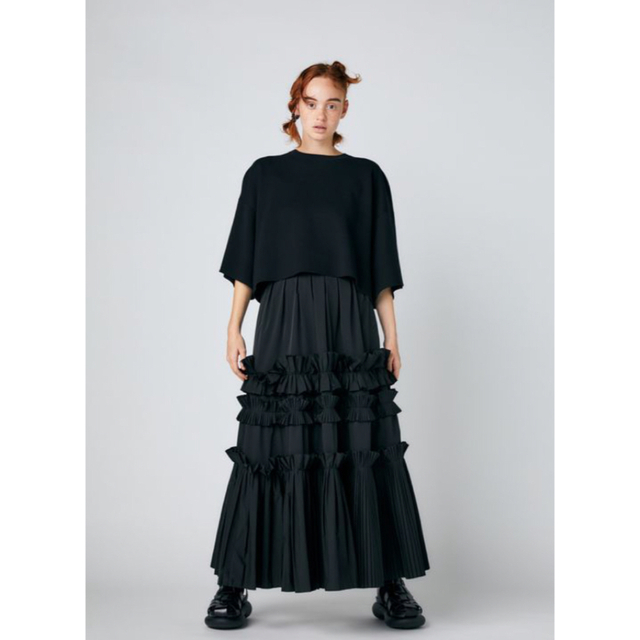 enfold ENFOLD エンフォルド ストレッチタフタダブルフリルSKIRT