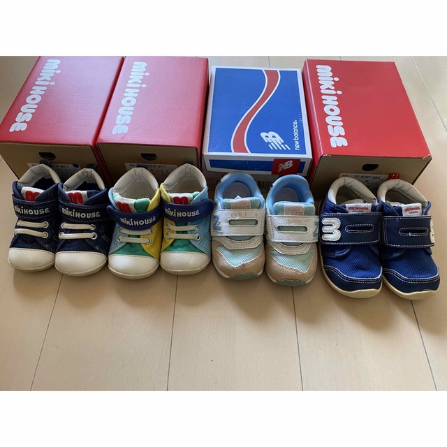 【12.5〜14cm】ベビーシューズ4足(ミキハウス &new balance)