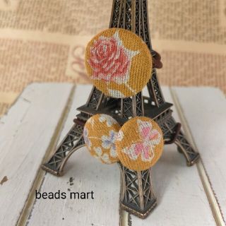 リバティ(LIBERTY.)の【NEW】beads mart ハンドメイドくるみゴム リバティバラ ヨシエYE(ヘアアクセサリー)