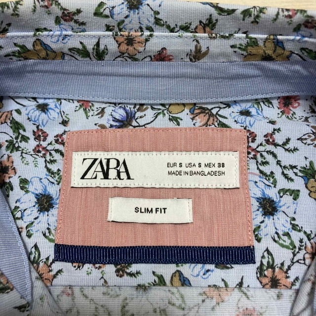 ZARA(ザラ)の美品■ZARA ザラ■イージーケア 花柄 フローラルプリント ワイドカラーシャツ メンズのトップス(シャツ)の商品写真