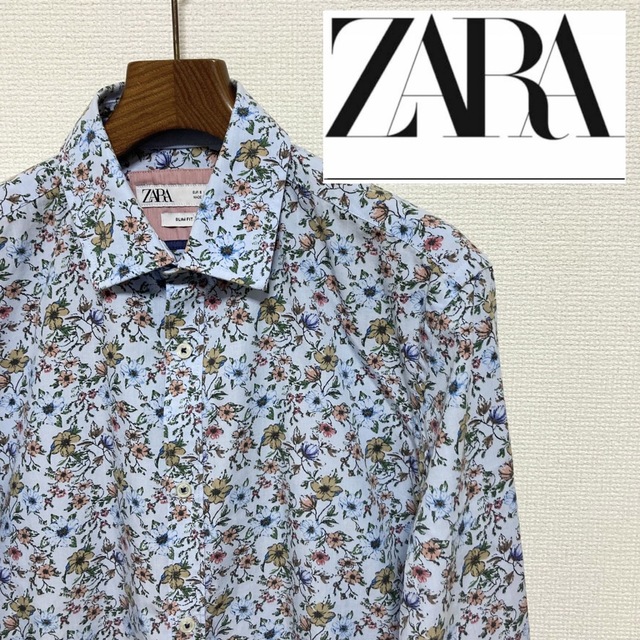 ZARA(ザラ)の美品■ZARA ザラ■イージーケア 花柄 フローラルプリント ワイドカラーシャツ メンズのトップス(シャツ)の商品写真