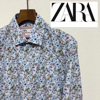 ザラ(ZARA)の美品■ZARA ザラ■イージーケア 花柄 フローラルプリント ワイドカラーシャツ(シャツ)