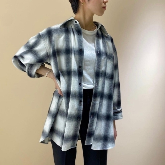 Shinzone DOUBLE CUFF CHECK SHIRT  34