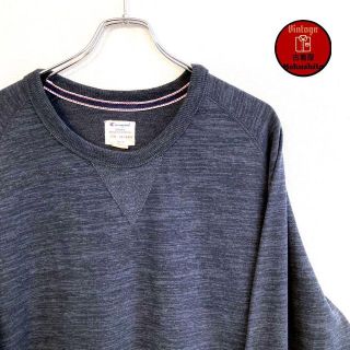 チャンピオン(Champion)のVintageチャンピオンスウェット　薄手　ロゴ　霜降りグレー　オーバーサイズ(スウェット)