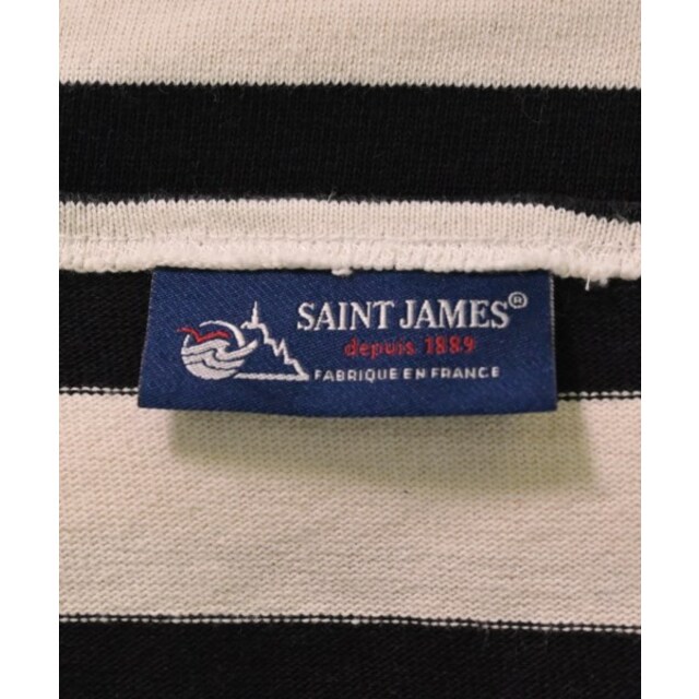 SAINT JAMES(セントジェームス)のSAINT JAMES Tシャツ・カットソー M 白x黒(ボーダー) 【古着】【中古】 メンズのトップス(Tシャツ/カットソー(半袖/袖なし))の商品写真