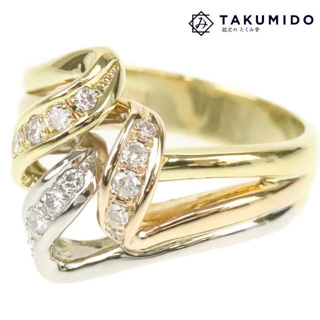 激安セール】 ダイヤモンド Pt900 K18 中古 約11号 ダイヤリング 指輪