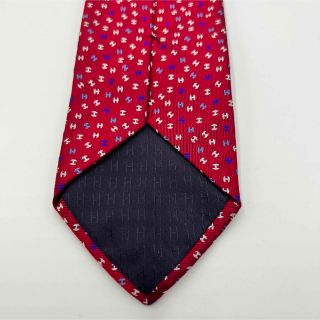 Hermes - 【全面H柄 美品】HERMES エルメス ネクタイ 赤系 シルク100