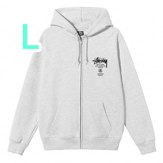 ステューシー sttusy WORLD TOUR ZIP HOODIE