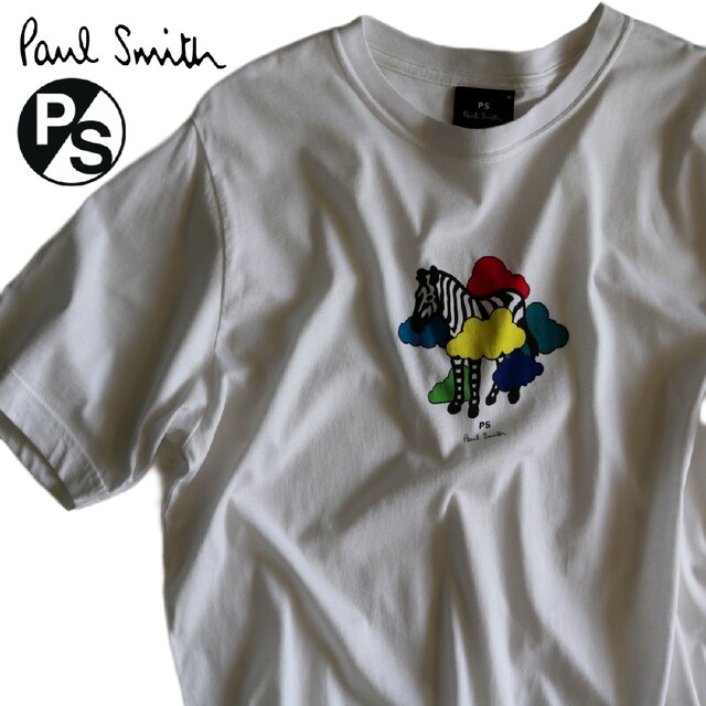 【PAUL SMITH】半袖Tシャツ　ロゴ　白　M★