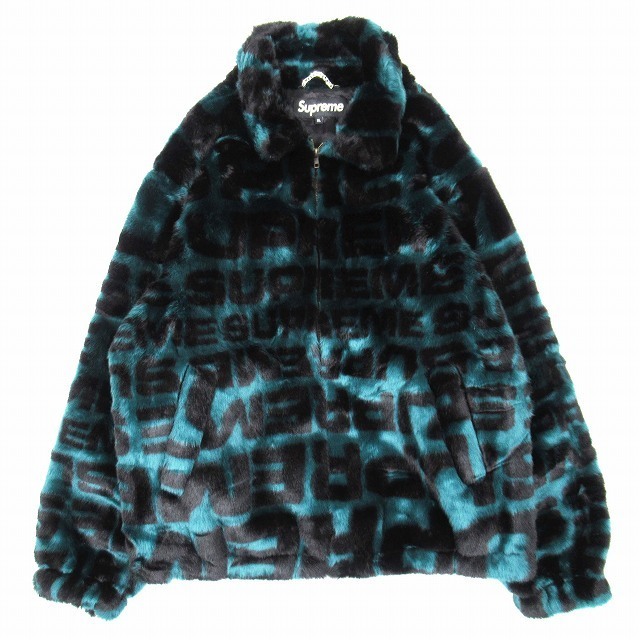 極美品 18SS シュプリーム フェイクファー ボンバー ジャケット XL