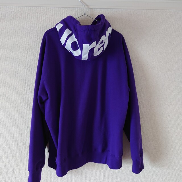 Supreme - シュプリーム フードロゴパーカー パープル Mの通販 Supreme - シュプリーム フードロゴパーカー パープル Mの通販