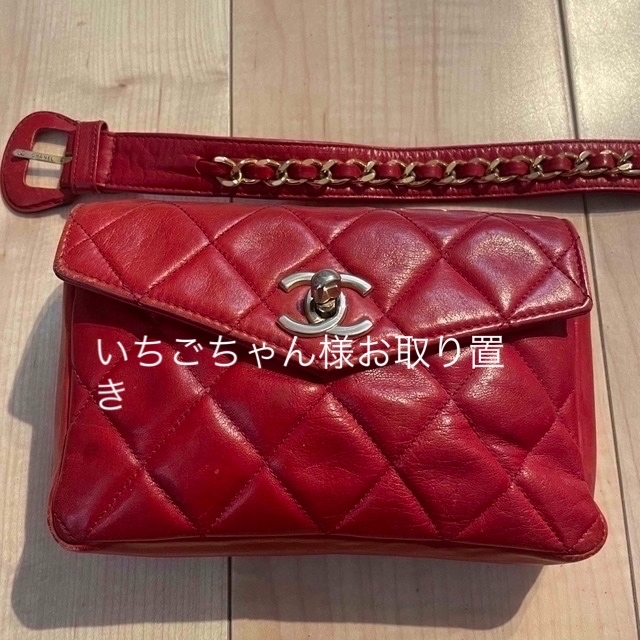 CHANEL ウェストポーチ レッド-uwasnet.org