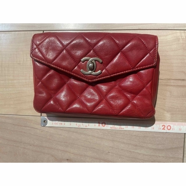 CHANEL  ウェストポーチ　　レッド 9