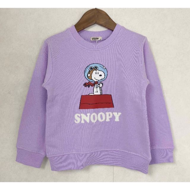 SNOOPY(スヌーピー)の新品 2枚組 110 ★ スヌーピー キッズ トレーナー 裏毛 SNOOPY キッズ/ベビー/マタニティのキッズ服女の子用(90cm~)(Tシャツ/カットソー)の商品写真