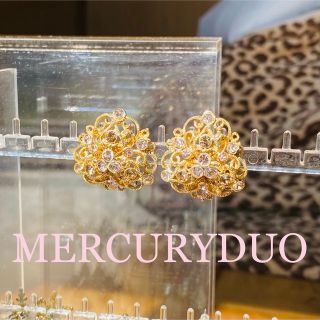 マーキュリーデュオ(MERCURYDUO)の即発送◆MERCURYDUOゴールドストーンピアス◆マーキュリーデュオパーティー(ピアス)