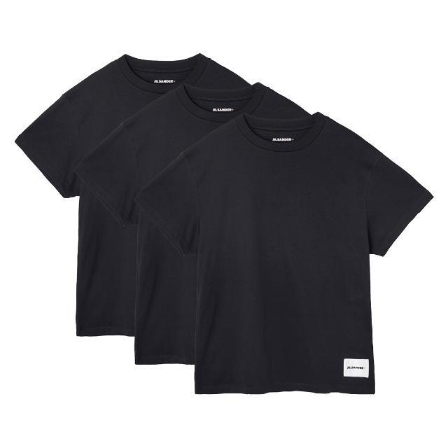 Jil Sander(ジルサンダー)のJIL SANDER ジルサンダー クルーネックTシャツ メンズ BLACK メンズのトップス(Tシャツ/カットソー(半袖/袖なし))の商品写真