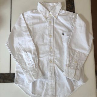 ポロラルフローレン(POLO RALPH LAUREN)のラルフローレン　ボタンダウン　白シャツ　4T 110(ブラウス)