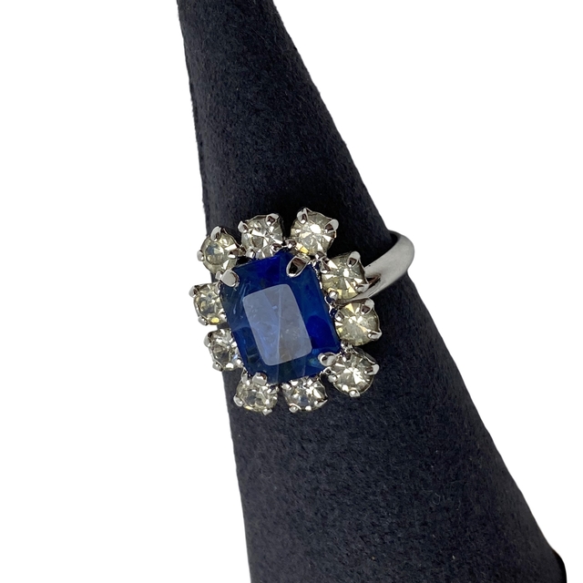Christian Dior(クリスチャンディオール)のディオール　ヴィンテージリング　色石　エメラルドカット　良品　指輪　15号 レディースのアクセサリー(リング(指輪))の商品写真